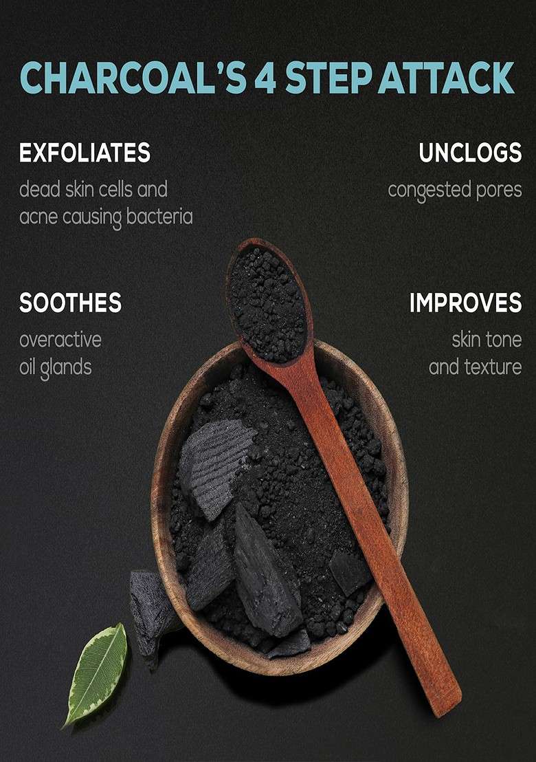 Joy Set Of 2 Activated Charcoal Face Wash 150 Ml Each - Indya