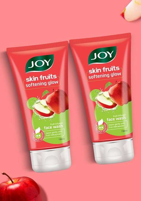 Joy Set Of 2 Skin Fruits Apple Face Wash For Glowing 150 Ml Each
