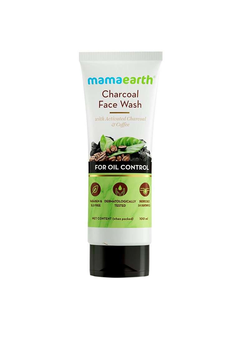 Mamaearth Activated Charcoal Face Wash With Coffee For Oil Control 100 Ml - Indya
