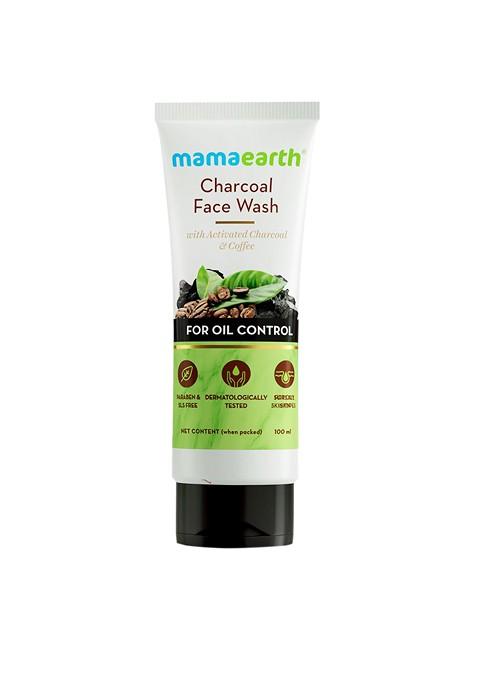 Mamaearth Activated Charcoal Face Wash With Coffee For Oil Control 100 Ml