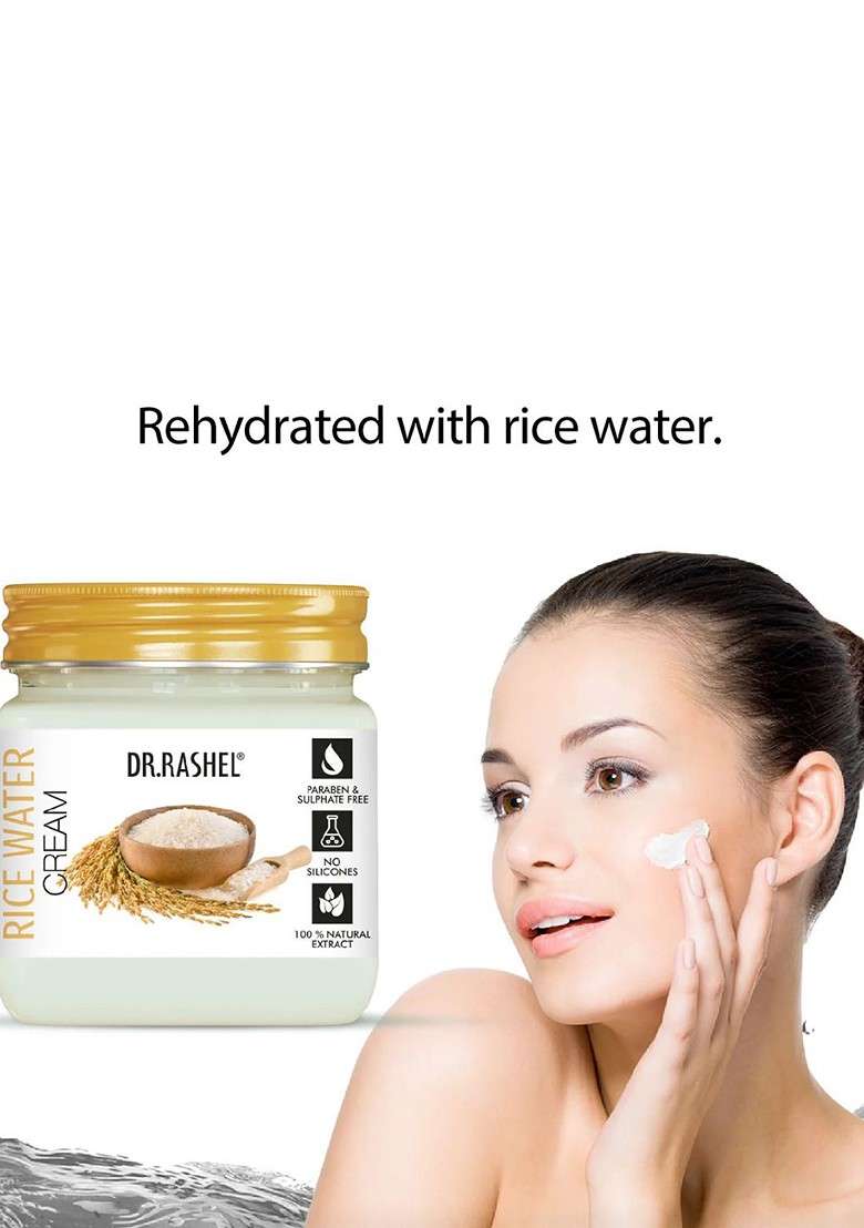 Dr Rashel Rice Water Face Body Cream For Moisturization 380 Ml - Indya