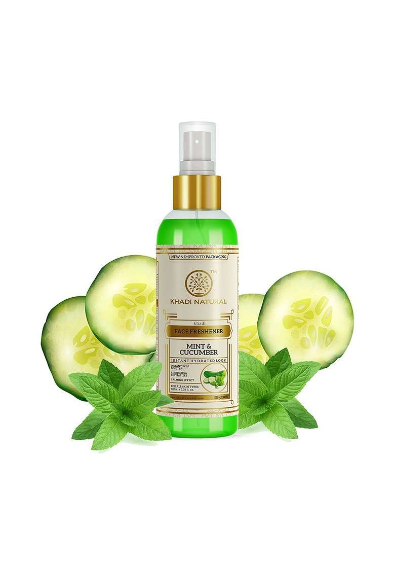 Khadi Natural Mint Cucumber Face Spray To Refresh Skin 100Ml - Indya