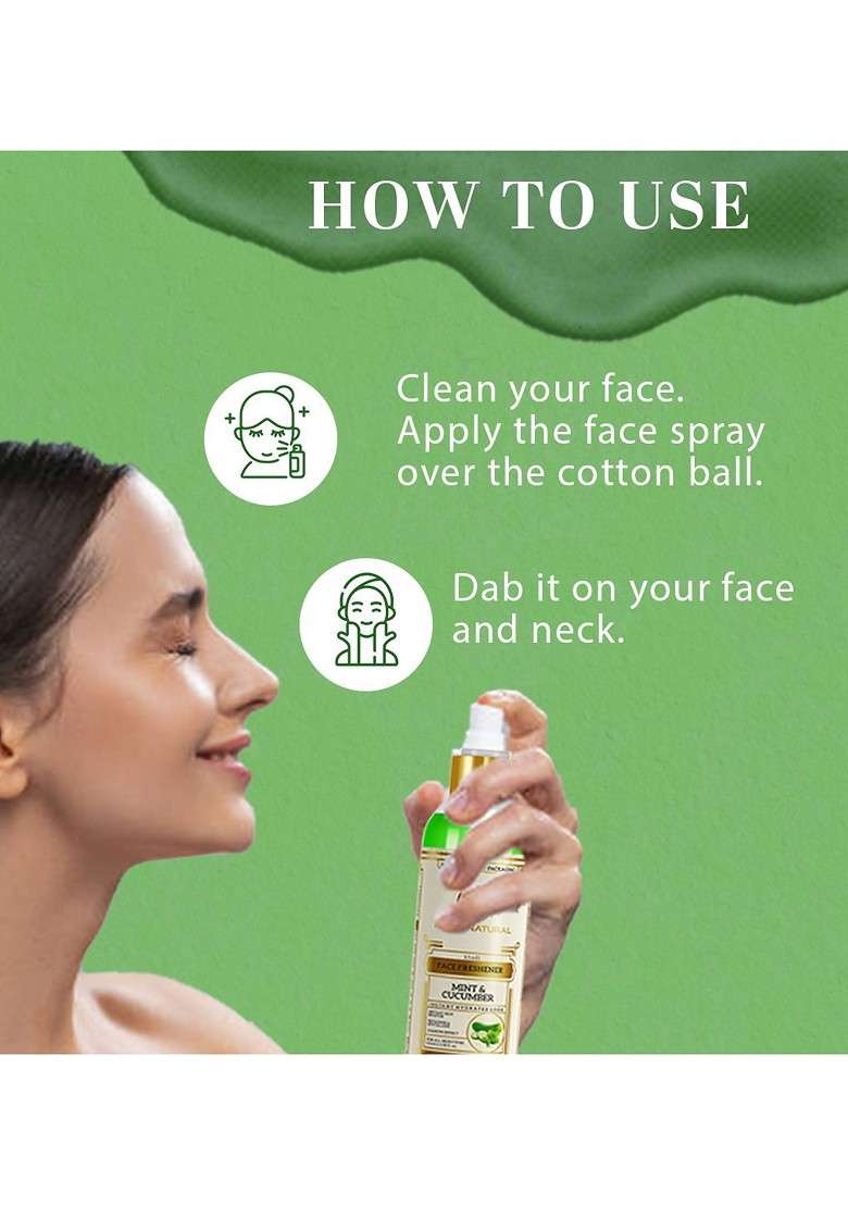 Khadi Natural Mint Cucumber Face Spray To Refresh Skin 100Ml - Indya