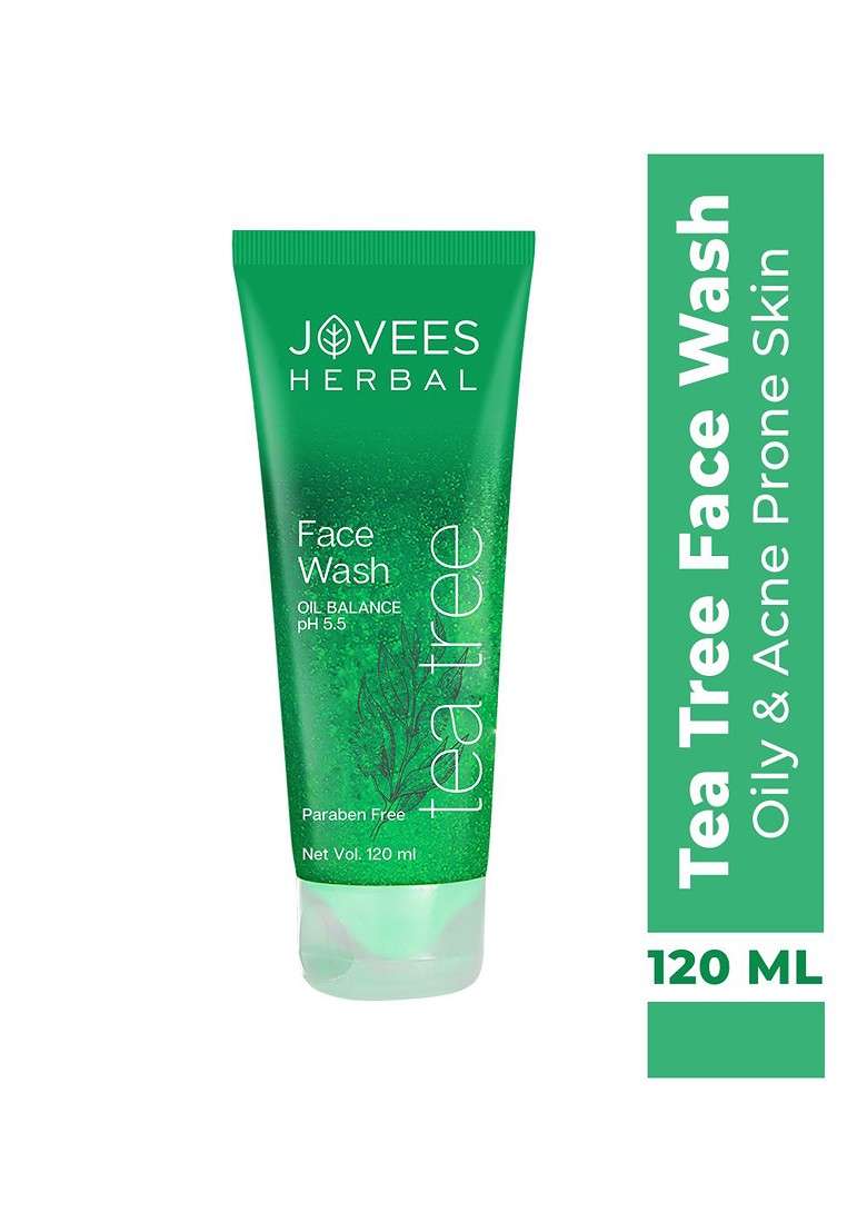 Jovees Herbal Tea Tree Oil Control Facewash For Oily Acne Prone Skin 120Ml - Indya