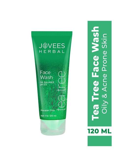 Jovees Herbal Tea Tree Oil Control Facewash For Oily Acne Prone Skin 120Ml