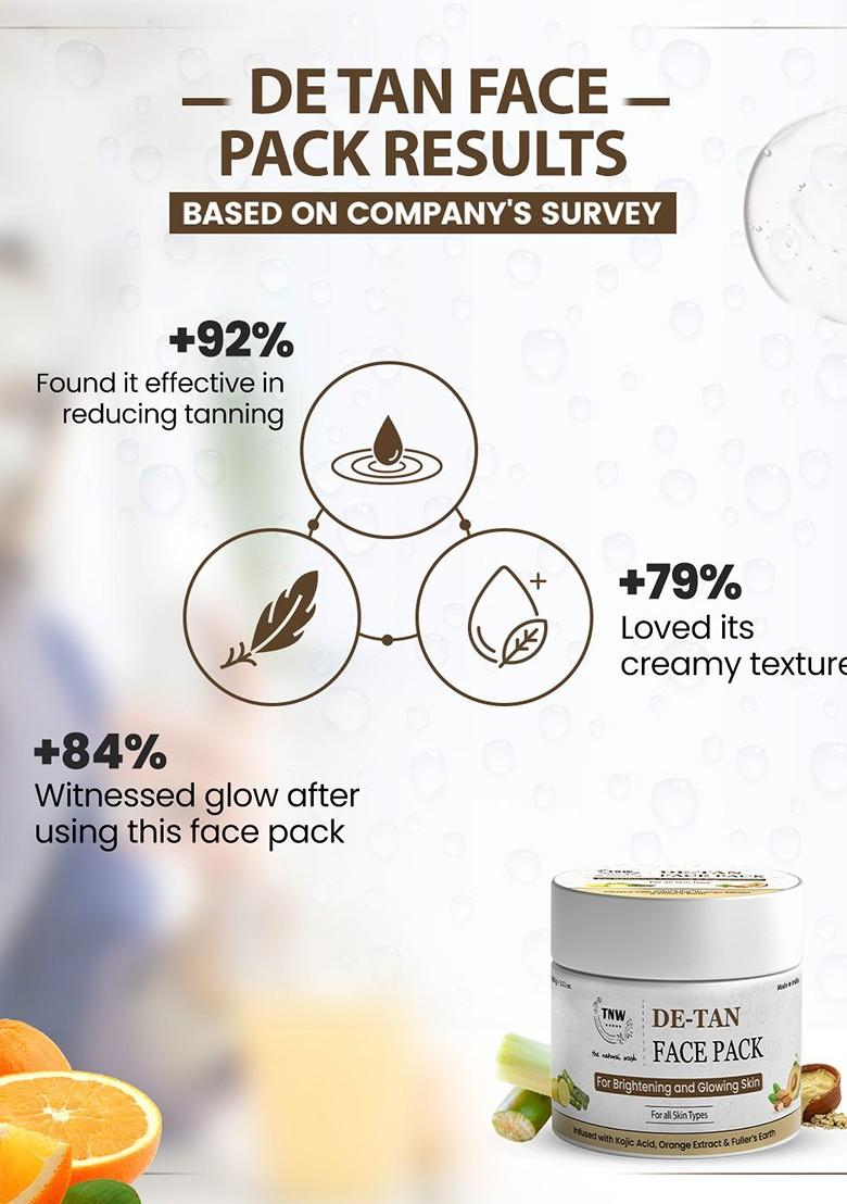 Tnw The Natural Wash De Tan Face Pack For Brightening Glowing Skin 100 G