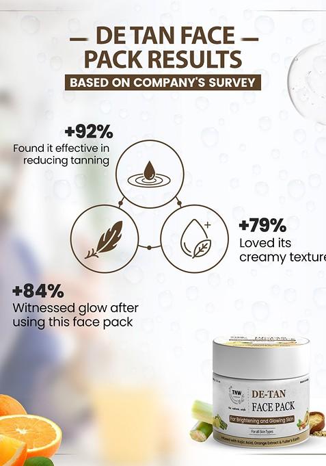 Tnw The Natural Wash De Tan Face Pack For Brightening Glowing Skin 100 G