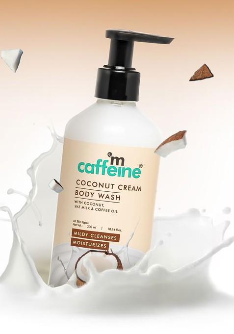 Mcaffeine Coconut Cream Body Wash With Oat Milk For Smooth Skin 300 Ml