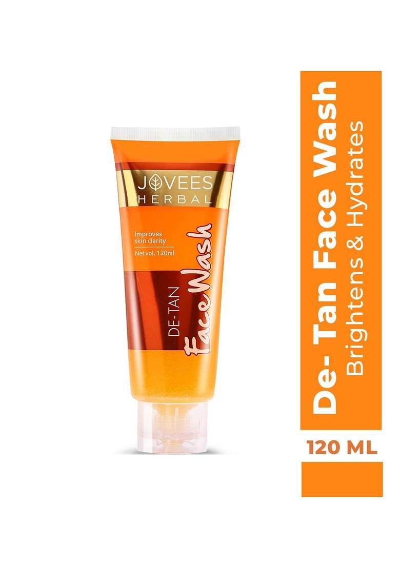 Jovees Herbal De Tan Face Wash With Green Tea Leaf 120 Ml - Indya