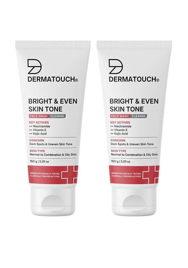 Dermatouch Set Of 2 Bright Even Tone Face Wash 150 G Each - Indya