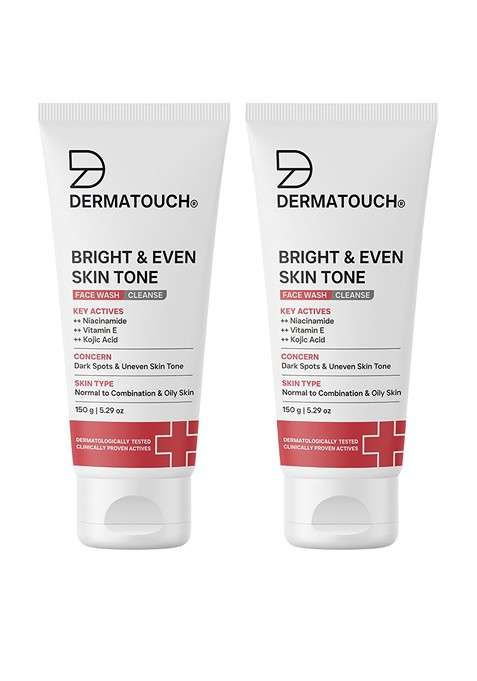 Dermatouch Set Of 2 Bright Even Tone Face Wash 150 G Each