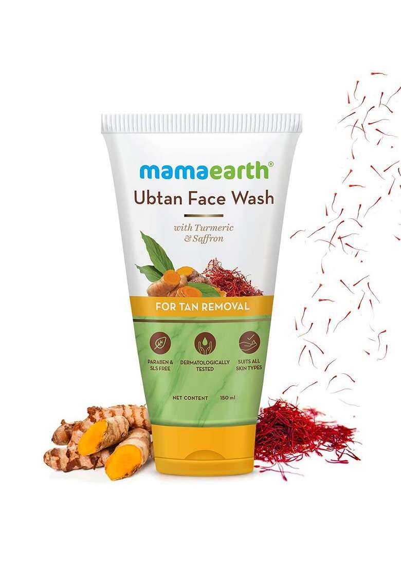 Mamaearth Set Of 2 Ubtan Face Wash With Turmeric Saffron 150 Ml Each - Indya