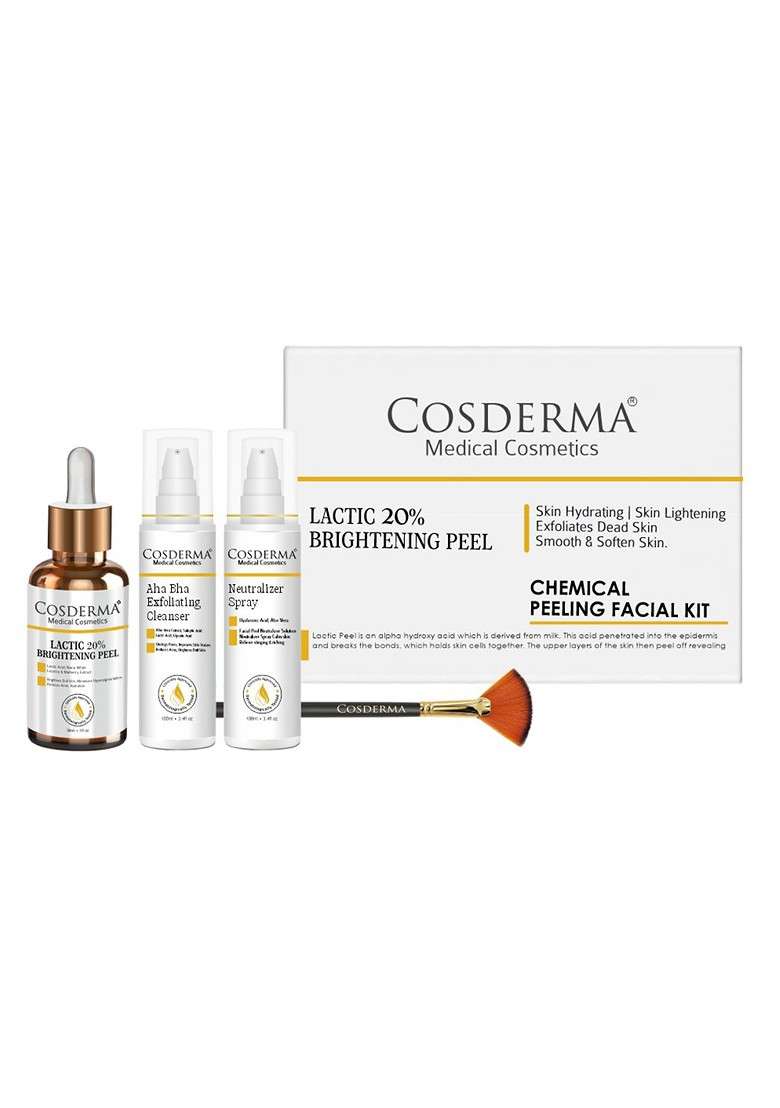 Cosderma Lactic 20 Brightening Chemical Peeling Facial Kit - Indya
