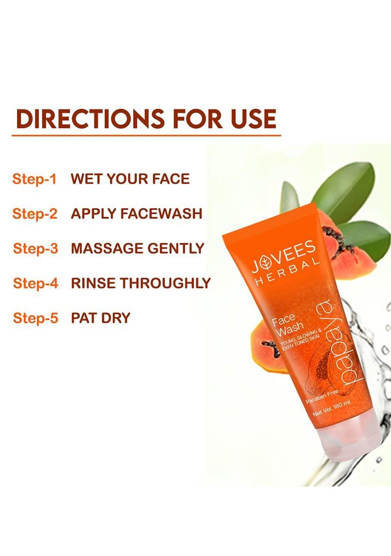 Jovees Herbal Papaya Face Wash For Pigmentation 180 Ml