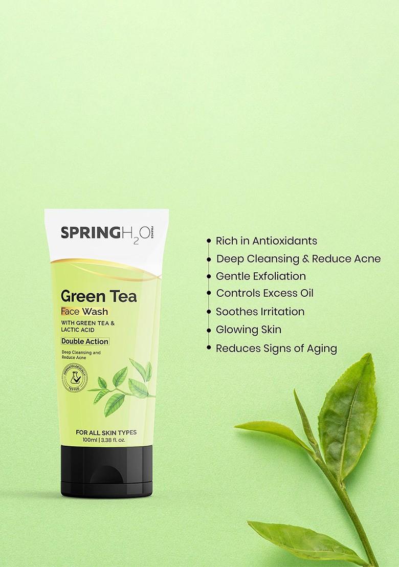 Spring H2O Green Tea Face Wash With Lactic Acid 100 Ml