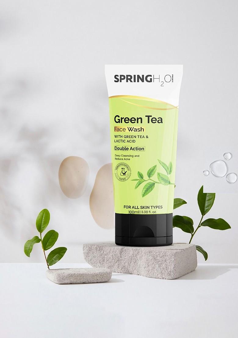 Spring H2O Green Tea Face Wash With Lactic Acid 100 Ml