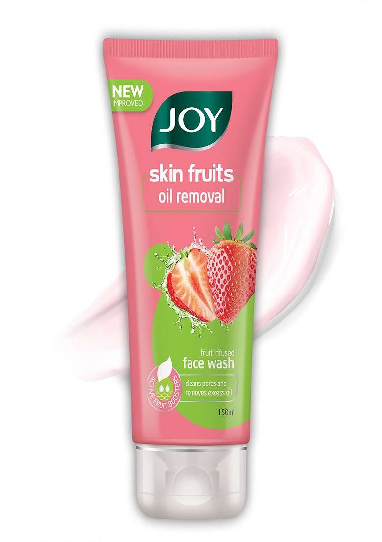 Joy Set Of 2 Skin Fruits Infused Strawberry Oil Removal Face Wash 150 Ml Each - Indya