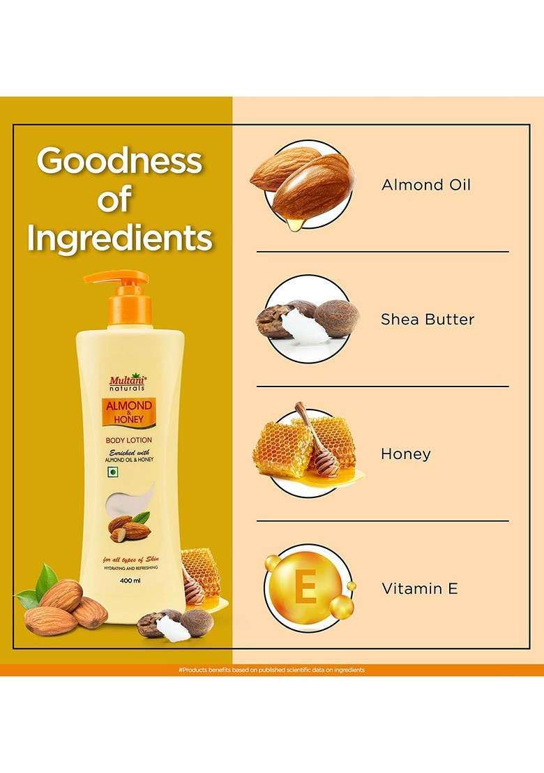 Multani Almond Honey Body Lotion 400 Ml - Indya