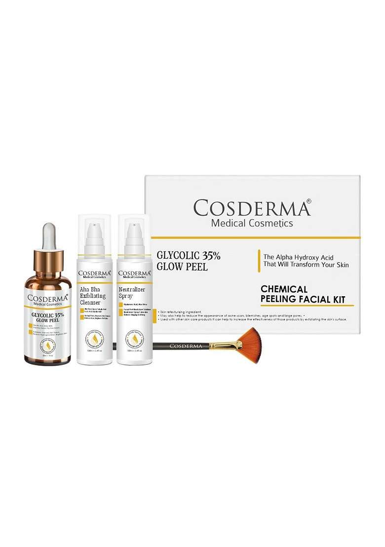 Cosderma Glycolic 35 Glow Peel Chemical Peeling Facial Kit - Indya