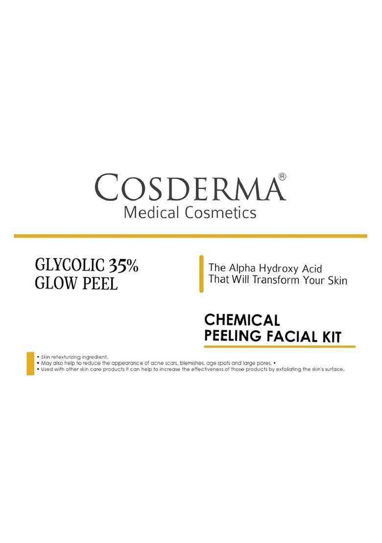 Cosderma Glycolic 35 Glow Peel Chemical Peeling Facial Kit - Indya