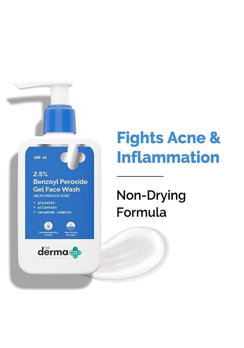 The Derma Co 2 5 Benzoyl Peroxide Gel Face Wash 100 Ml