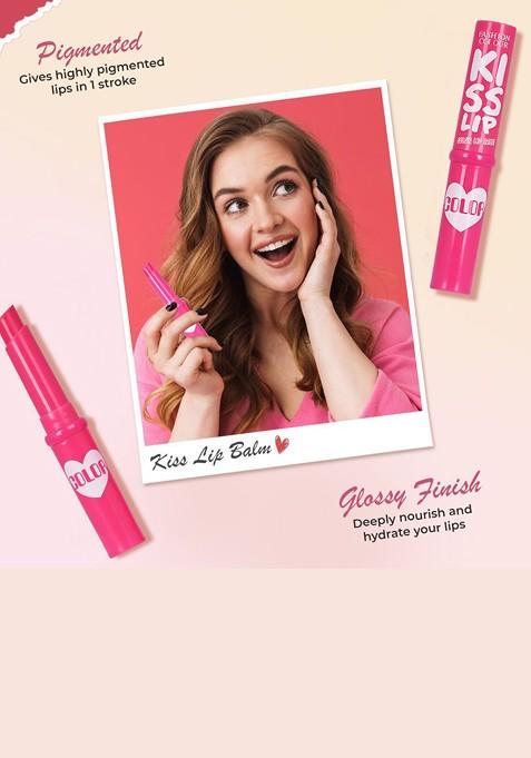 Fashion Colour 2Pcs Kiss Lip Color Hydrating Balm 2G Each Fresh Morning 03