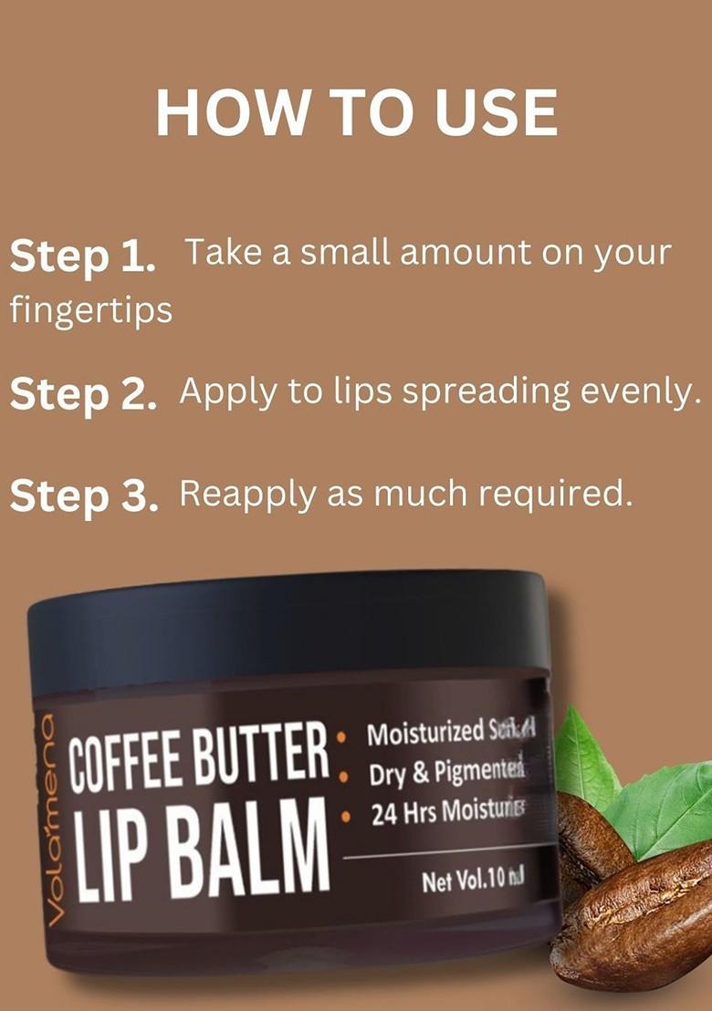 Volamena Coffee Butter Lip Balm For Dry Pigmented Lips 10 Ml