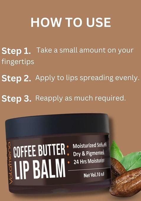 Volamena Coffee Butter Lip Balm For Dry Pigmented Lips 10 Ml