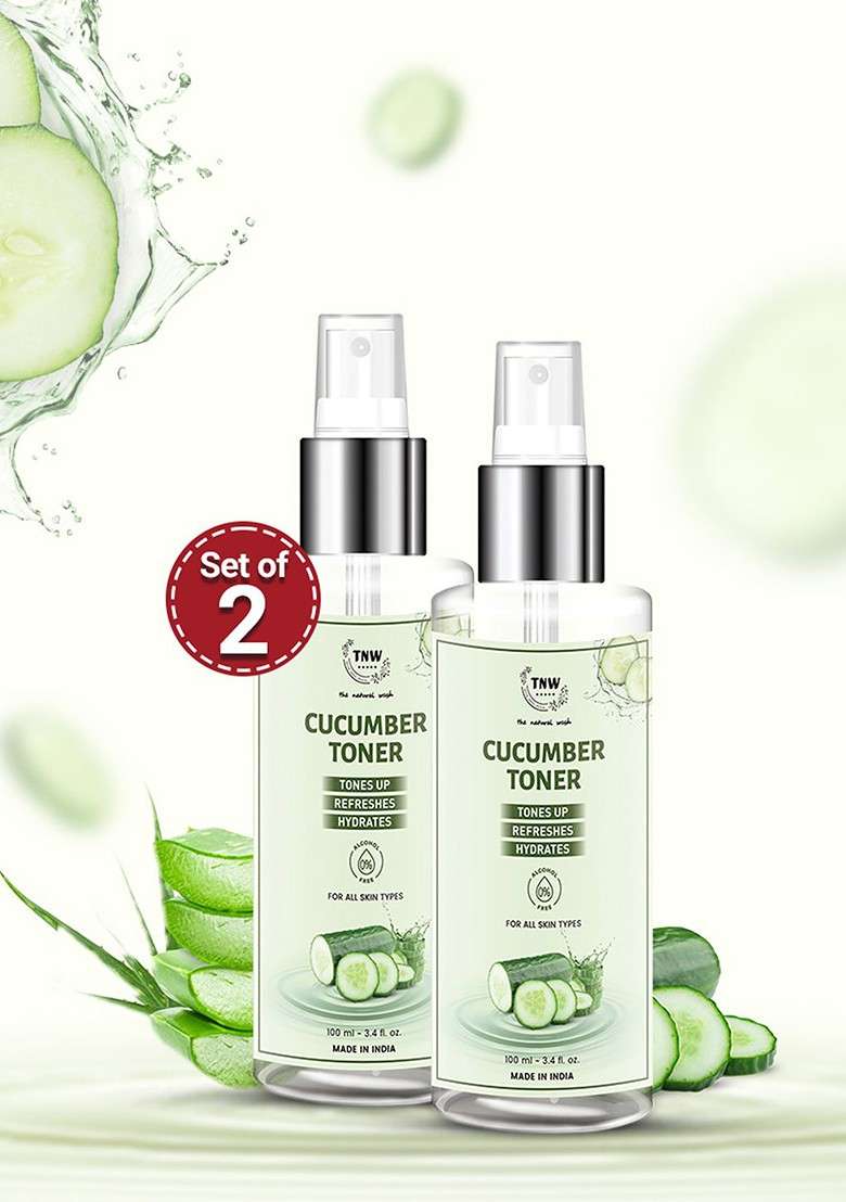 Tnw The Natural Wash Set Of 2 Cucumber Pore Tightening Toner 100Ml Each - Indya