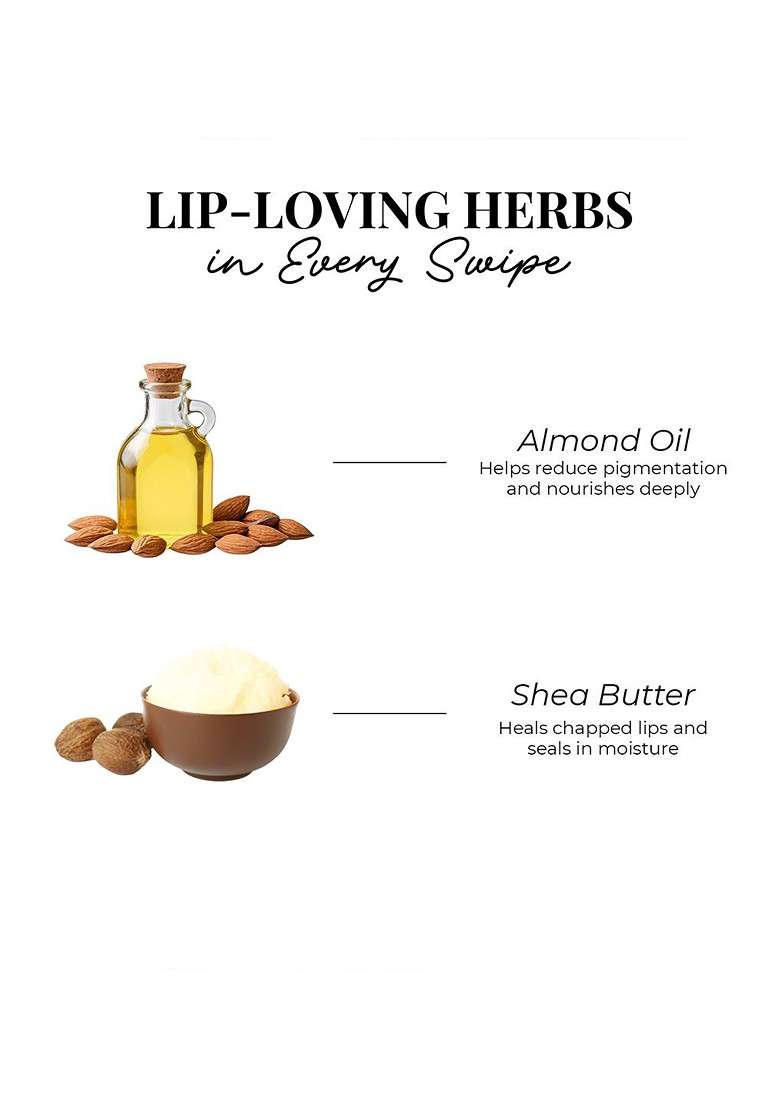 Just Herbs Spf 20 Beetroot Tinted Lip Balm With Almond Oil Shea Butter 4G - Indya