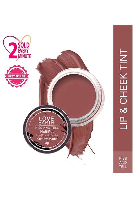 Love Earth Multipot Creamy Matte Lip Cheek Eyelid Tint 8 G Kiss And Tell