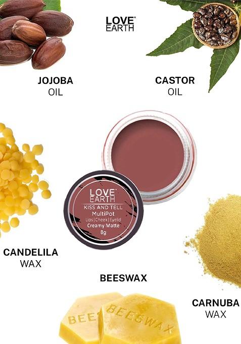 Love Earth Multipot Creamy Matte Lip Cheek Eyelid Tint 8 G Kiss And Tell