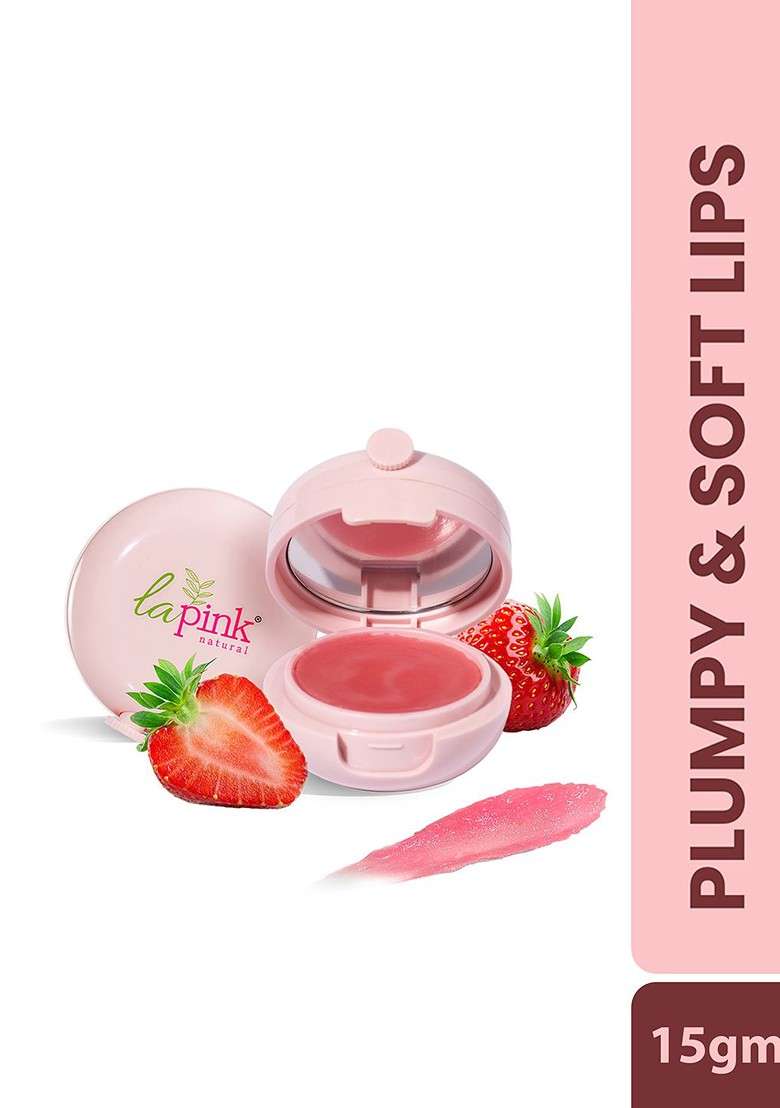 La Pink Strawaberry Lip Balm 15Gm - Indya