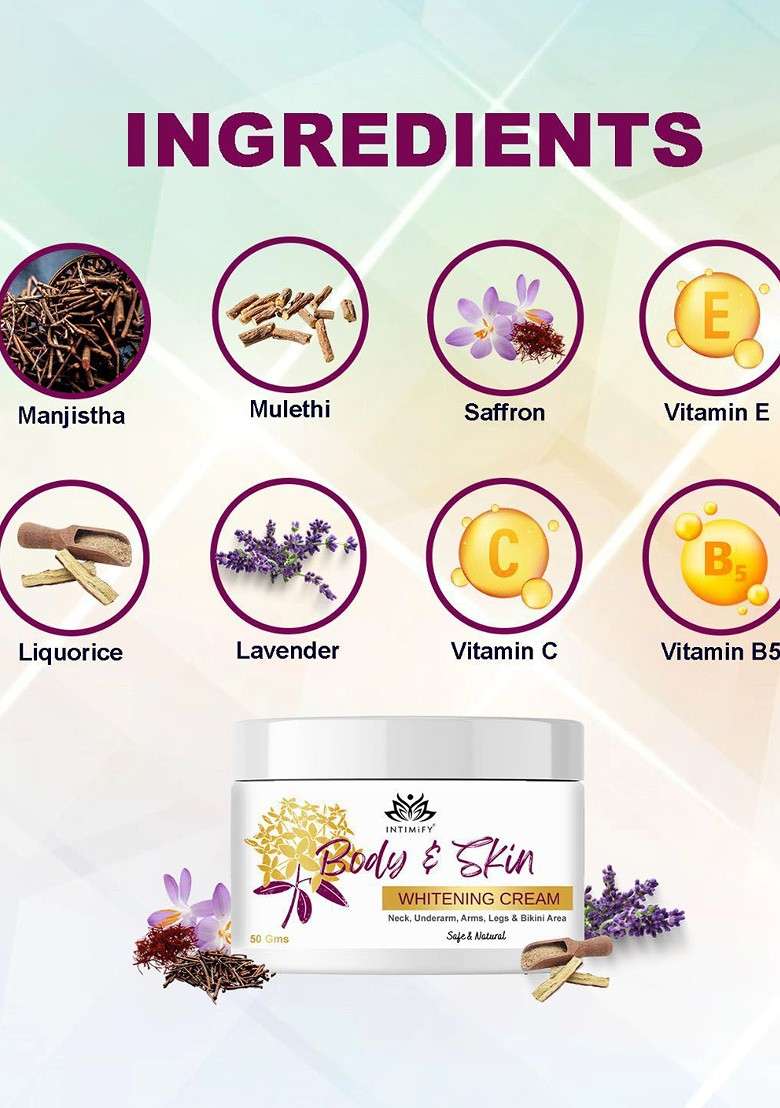 Intimify Body Skin Whitening Cream 50Gm - Indya