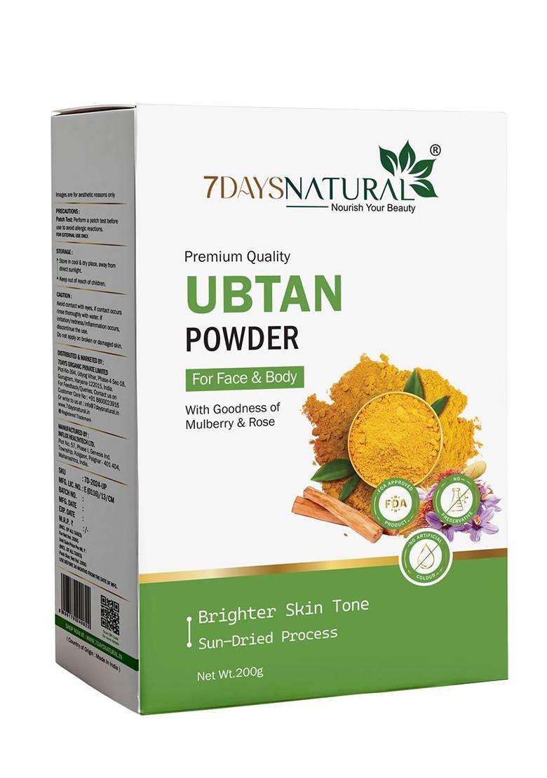 7Daysnatural Organic Ubtan Powder For Face Pack 200G