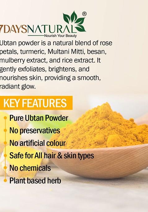 7Daysnatural Organic Ubtan Powder For Face Pack 200G