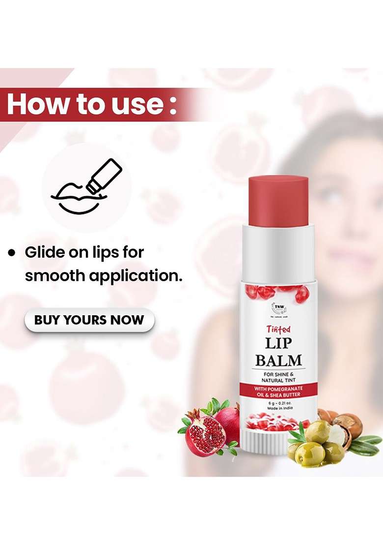 Tnw The Natural Wash Pomegranate Tinted Lip Balm 6G - Indya