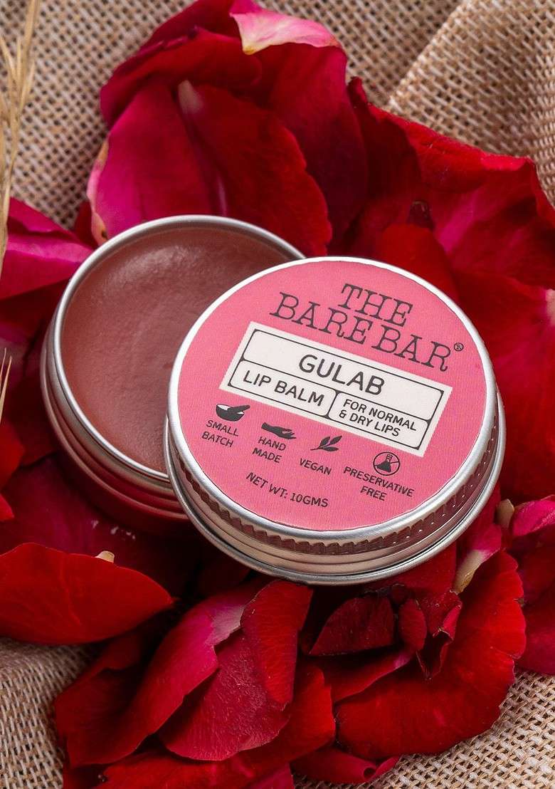 The Bare Bar Gulab Lip Balm 10 G - Indya