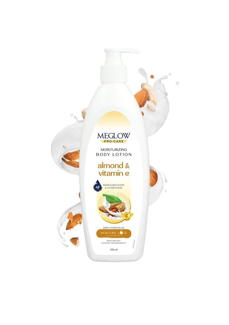 Meglow Almond Vitamin E Moisturizing Body Lotion 500 Ml