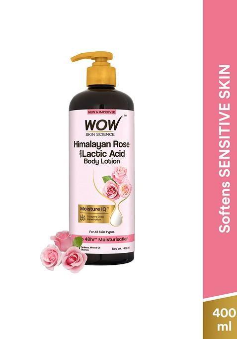 Wow Skin Science Himalayan Rose Body Lotion For Light Hydration With Water 400Ml