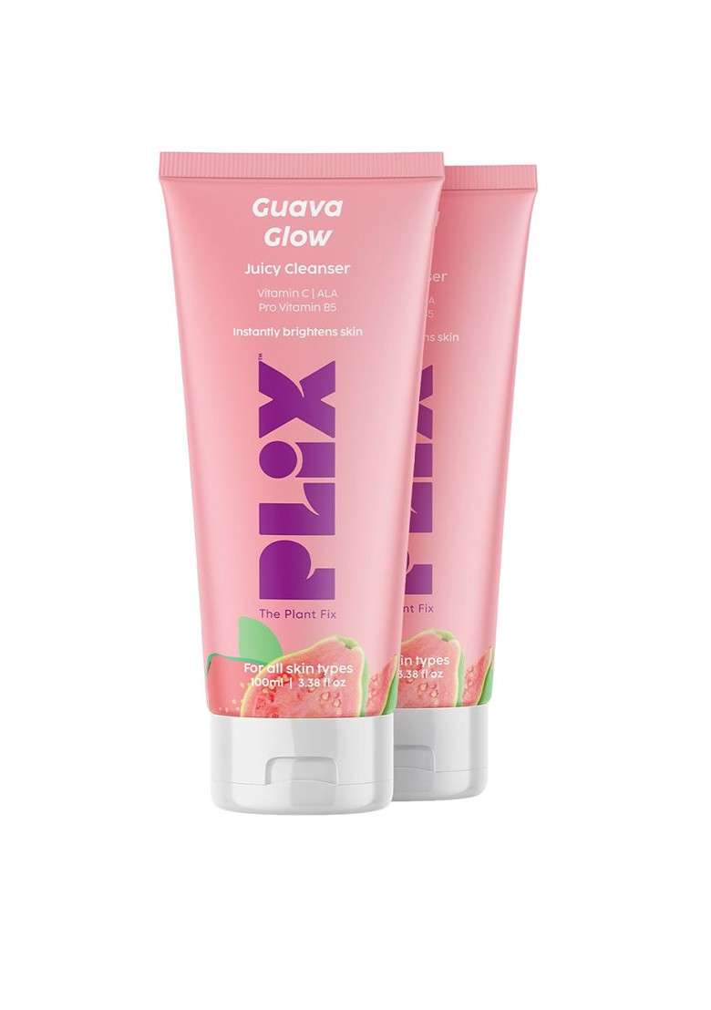 Plix The Plant Fix Set Of 2 Guava Glow Juicy Cleanser With Vitamin C 100Ml Each - Indya