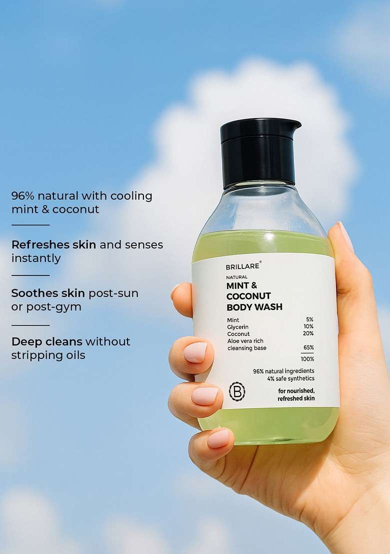 Brillare Mint Coconut Body Wash 200 Ml - Indya