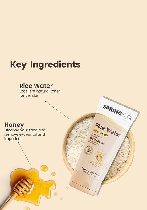 Spring H2O Skin Brightening Rice Water Face Wash With Honey 100 Ml