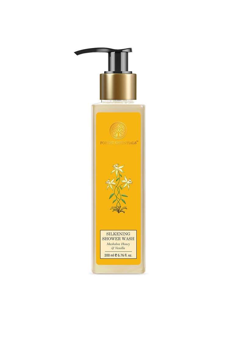 Forest Essentials Silkening Shower Wash With Mashobra Honey Vanilla 200 Ml - Indya