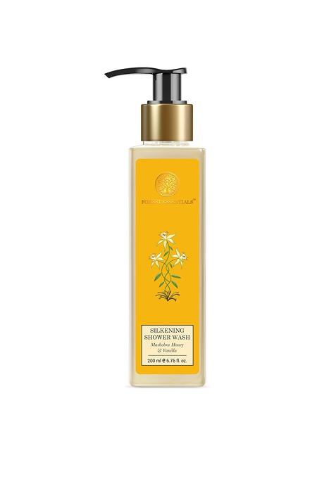 Forest Essentials Silkening Shower Wash With Mashobra Honey Vanilla 200 Ml