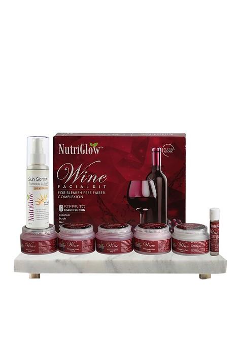 Nutriglow Wine Facial Kit 250G 10Ml Sun Screen Fairness Lotion Spf 40 120Ml