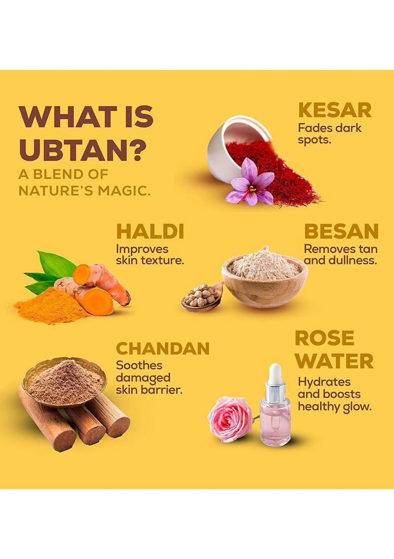 Joy Set Of 2 Ubtan Tan Removal Face Wash For Natural Glowing Skin 150Ml Each