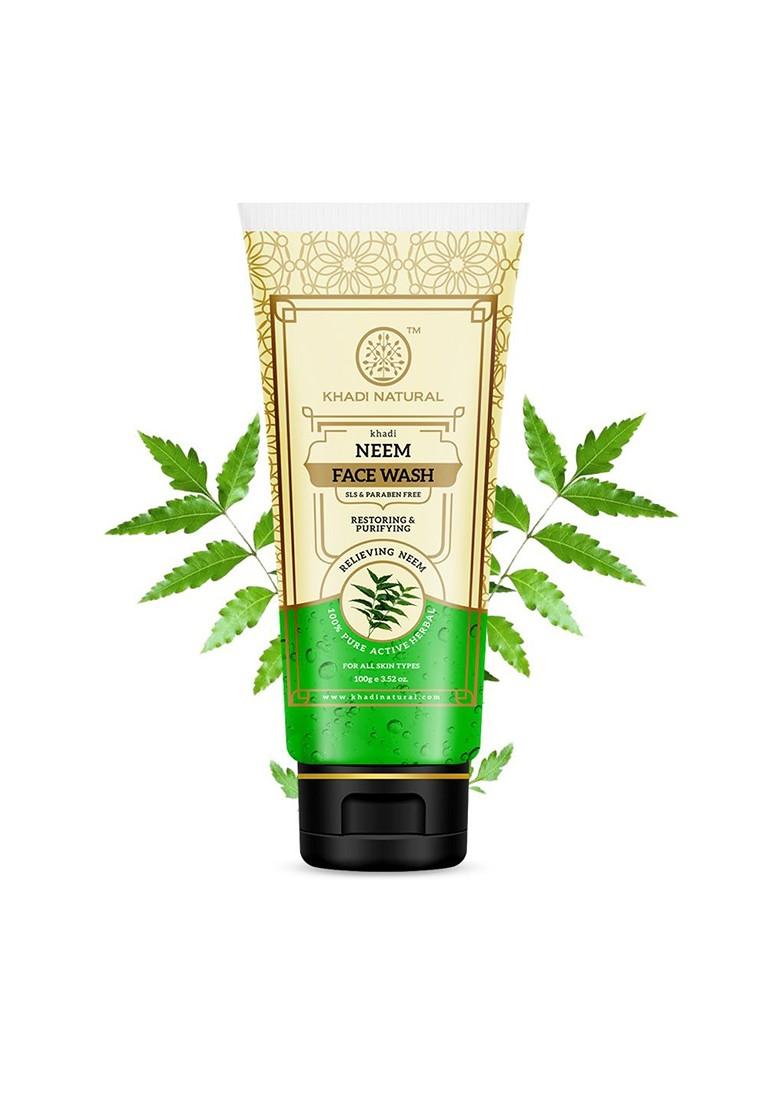Khadi Natural Neem Herbal Face Wash For Clear Skin 100G