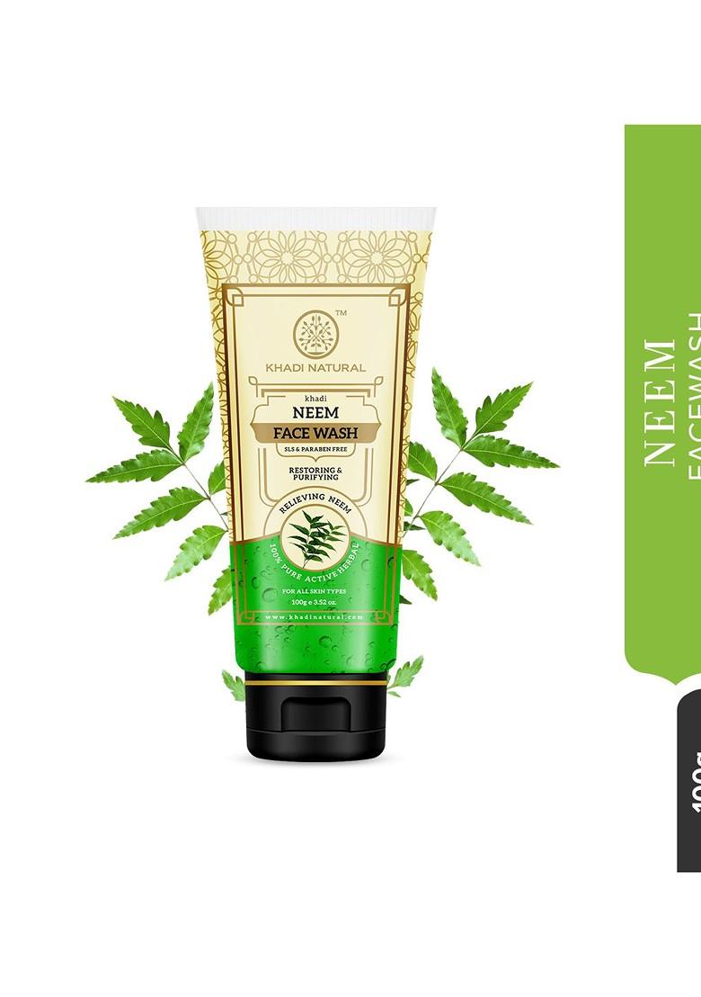 Khadi Natural Neem Herbal Face Wash For Clear Skin 100G