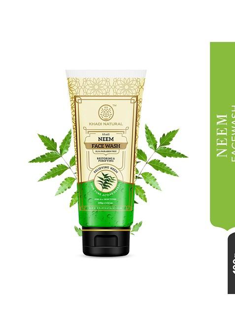 Khadi Natural Neem Herbal Face Wash For Clear Skin 100G